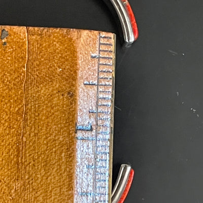 2.75" Coral w Blue Lapis Azul Sterling Cuff Bangle Bracelet