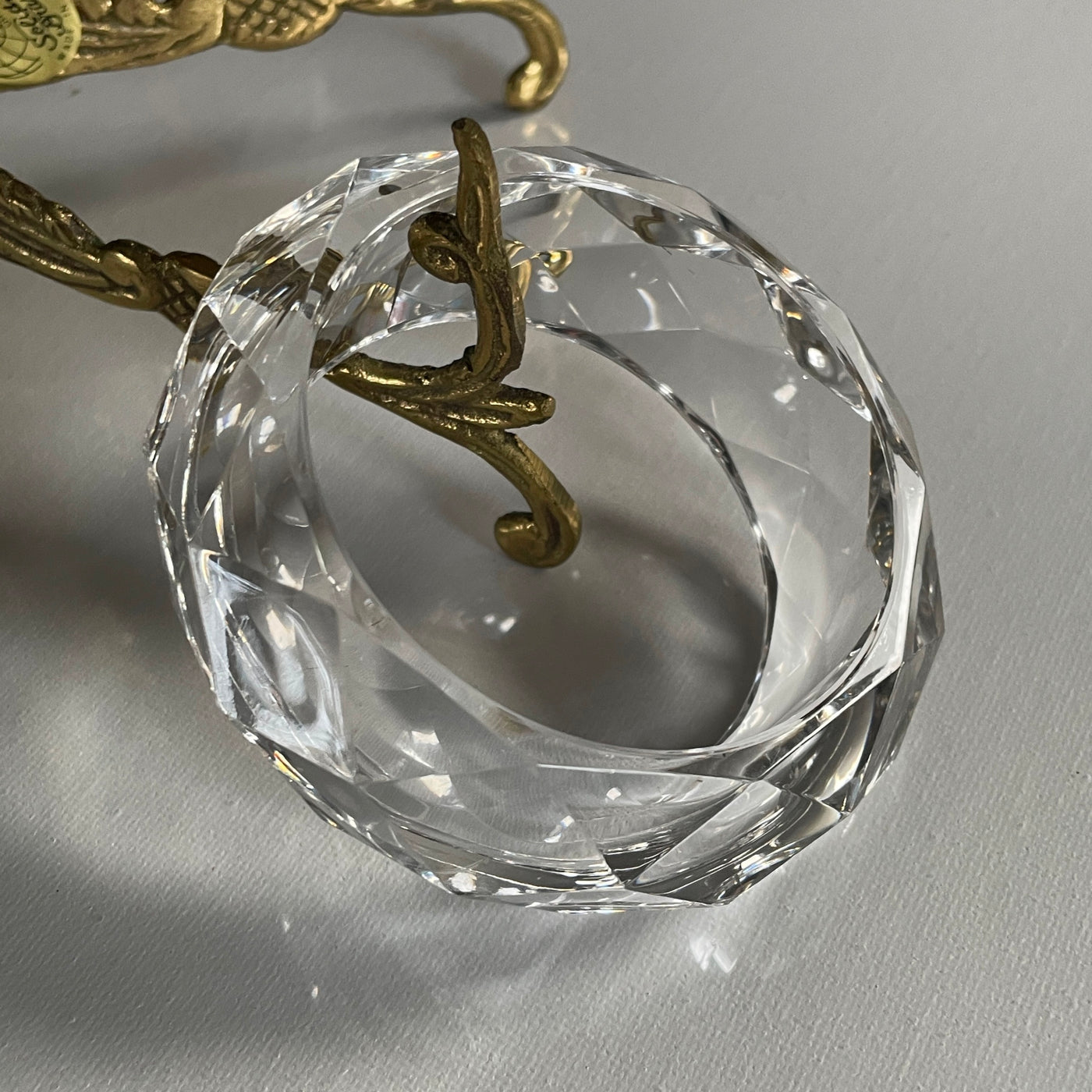 Clear Faceted Lucite Bangle Bracelet
