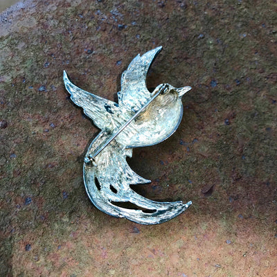 2.5" Modern Made Flying Paradise Bird Pin Vintage