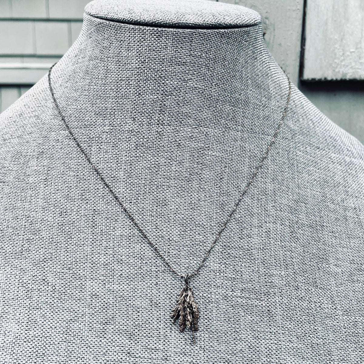 Silver 925 Twist Nature Evergreen Charms Twist Chain Necklace