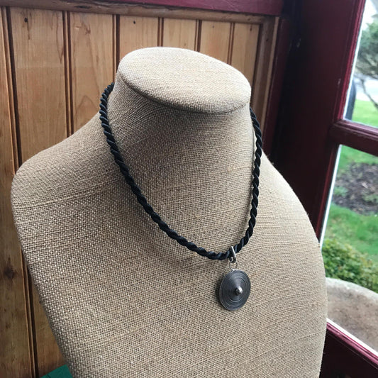 Silver 925 Medallion Primal Twist Cord & Simple Knot Clasp