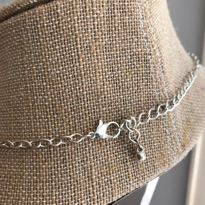 22" Modernist Circles Chain Silver Tone Necklace Lightweight Gangly BRIGHT