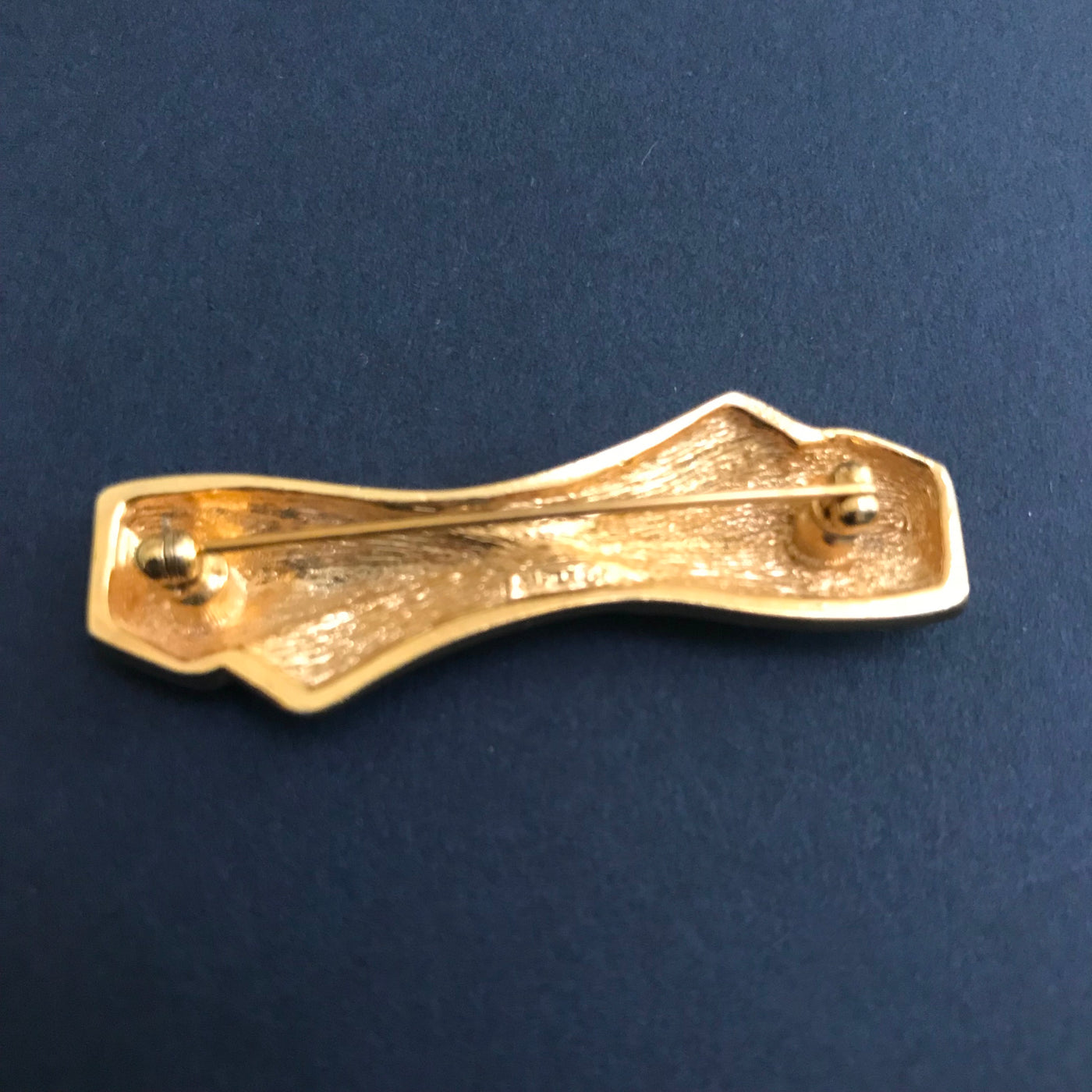 Vintage 2" Gold Tone -NAPIER- Bow Pin Brooch